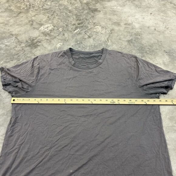 Lululemon T-Shirt Mens 2XL Gray Crew Neck Athletic Gym Workout Running - Picture 5 of 6